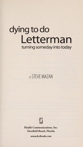 Dying to do Letterman