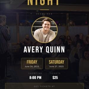 Poster for Comedy Night at Brew Ha Ha at River