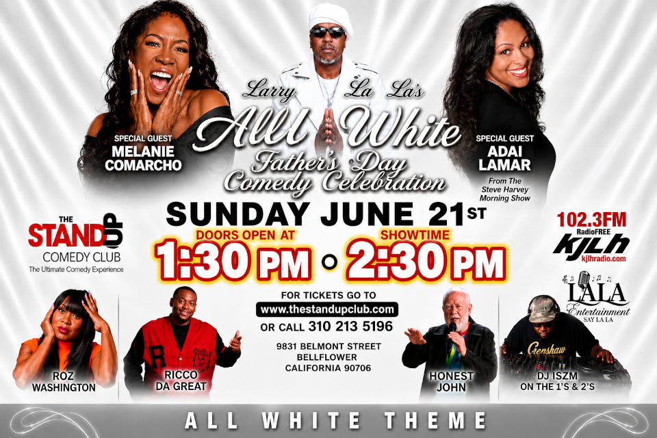 Poster for Larry La La's All White Father's Day Comedy Celebration (Show 1)