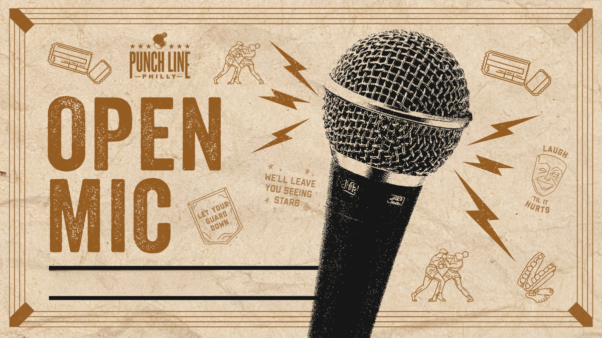 Poster for Punch Line Philly Open Mic Night