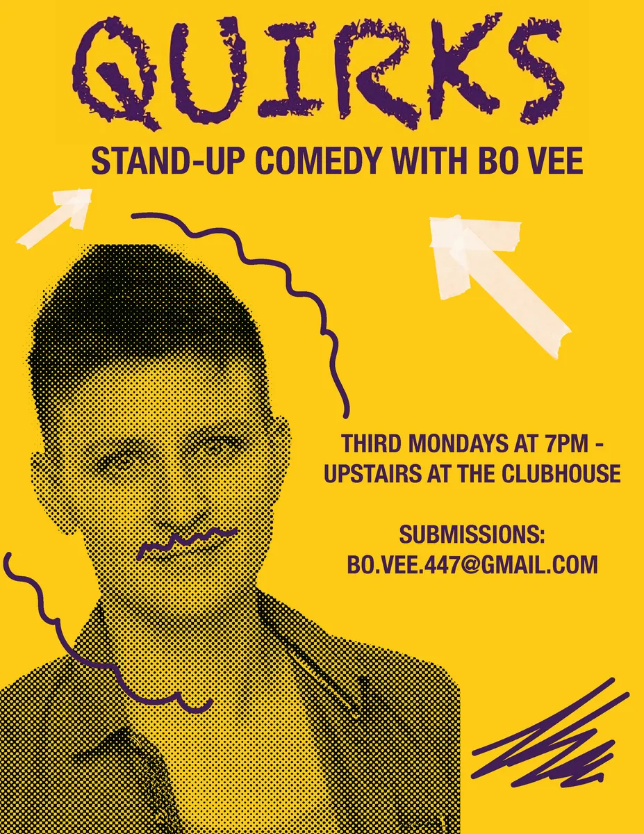 Poster for QUIRKS Stand-Up Comedy
