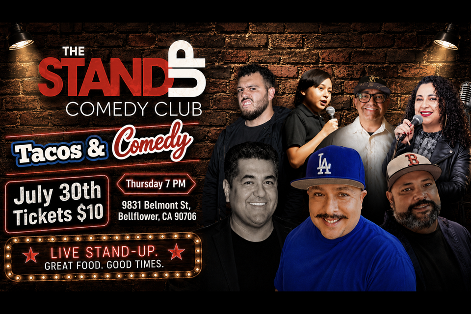 Poster for Tacos and Comedy
