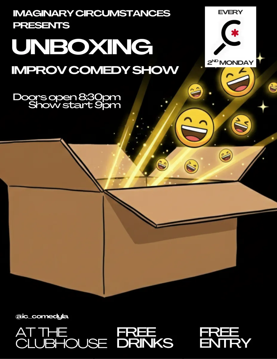 Poster for Unboxing Improv Comedy show