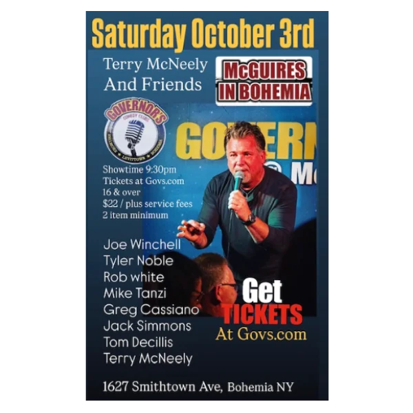 Poster for TERRY MCNEELEY AND FRIENDS - SPECIAL EVENT - SATURDAY, 10/3 @ 9:30PM