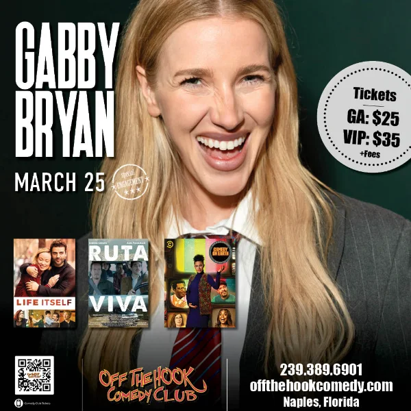 Poster for Comedian Gabby Bryan Live in Naples, Florida!