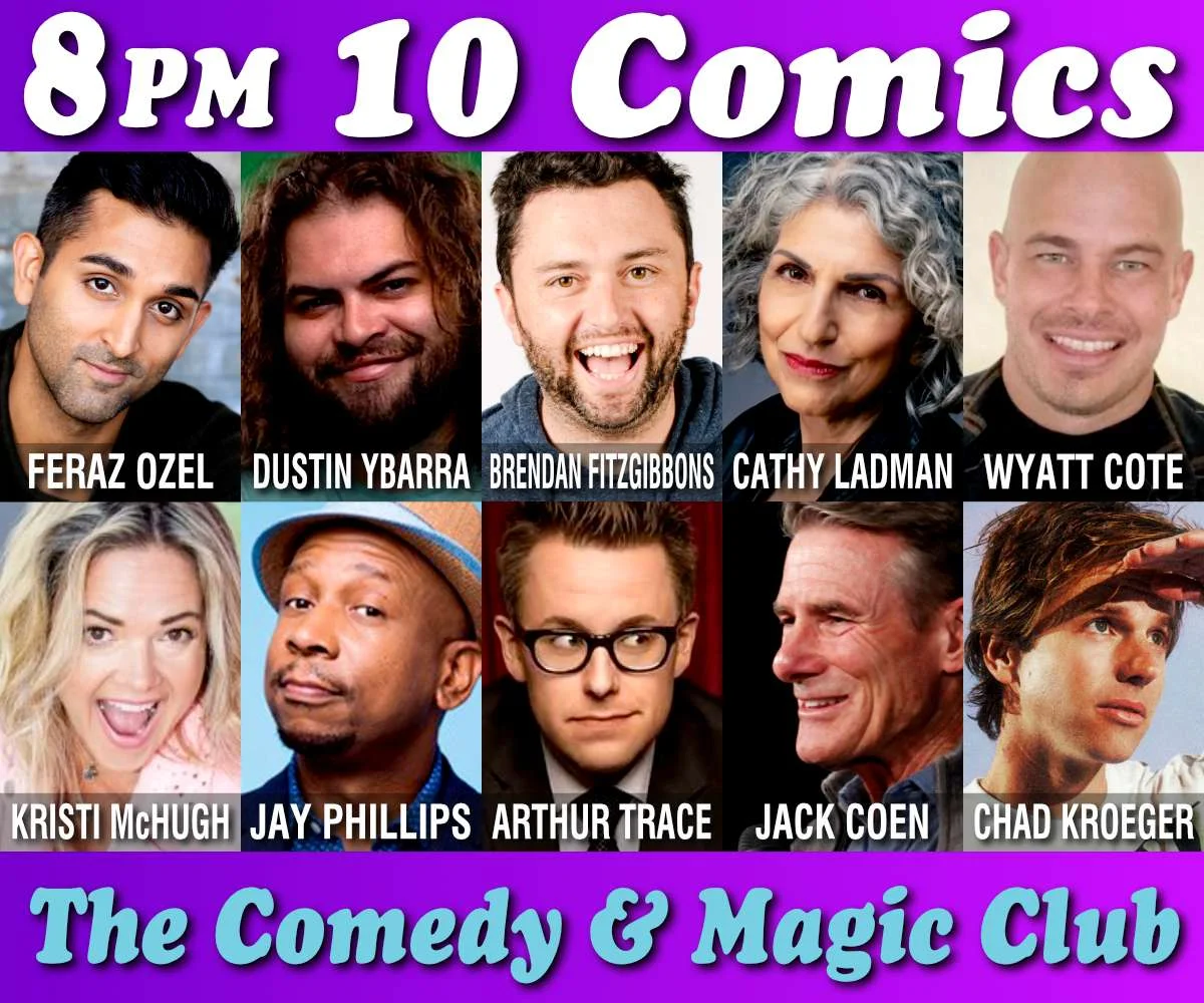 Poster for 10 Comics Show at 8PM