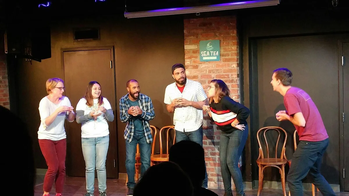 Poster for CT Improv Mixer: A Party Where You Can Do Improv Scenes & Meet Other People