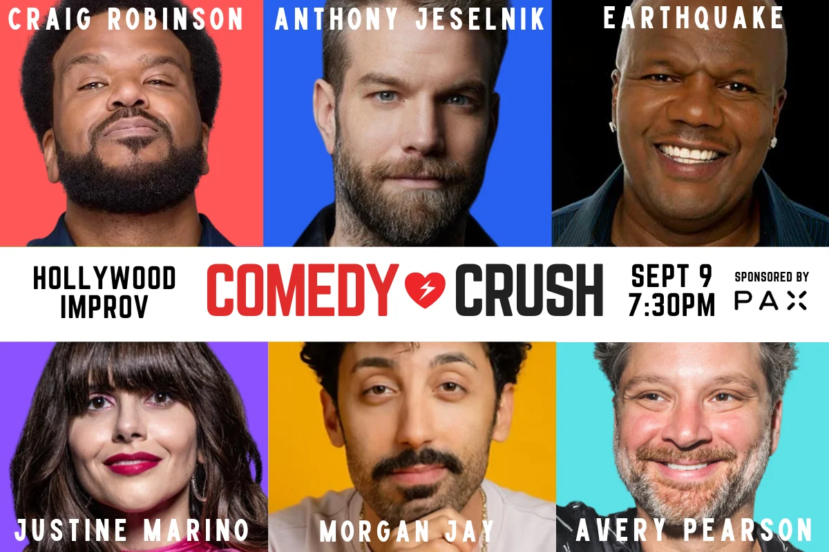 Poster for *JUST ADDED ANTHONY JESELNIK* COMEDY CRUSH ft. CRAIG ROBINSON, MORGAN JAY, JUSTINE MARINO, AVERY PEARSON & HUGE SPECIAL GUEST!