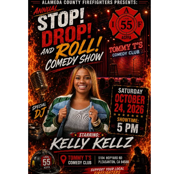 Poster for STOP! DROP! AND ROLL! Comedy Show Fundraiser