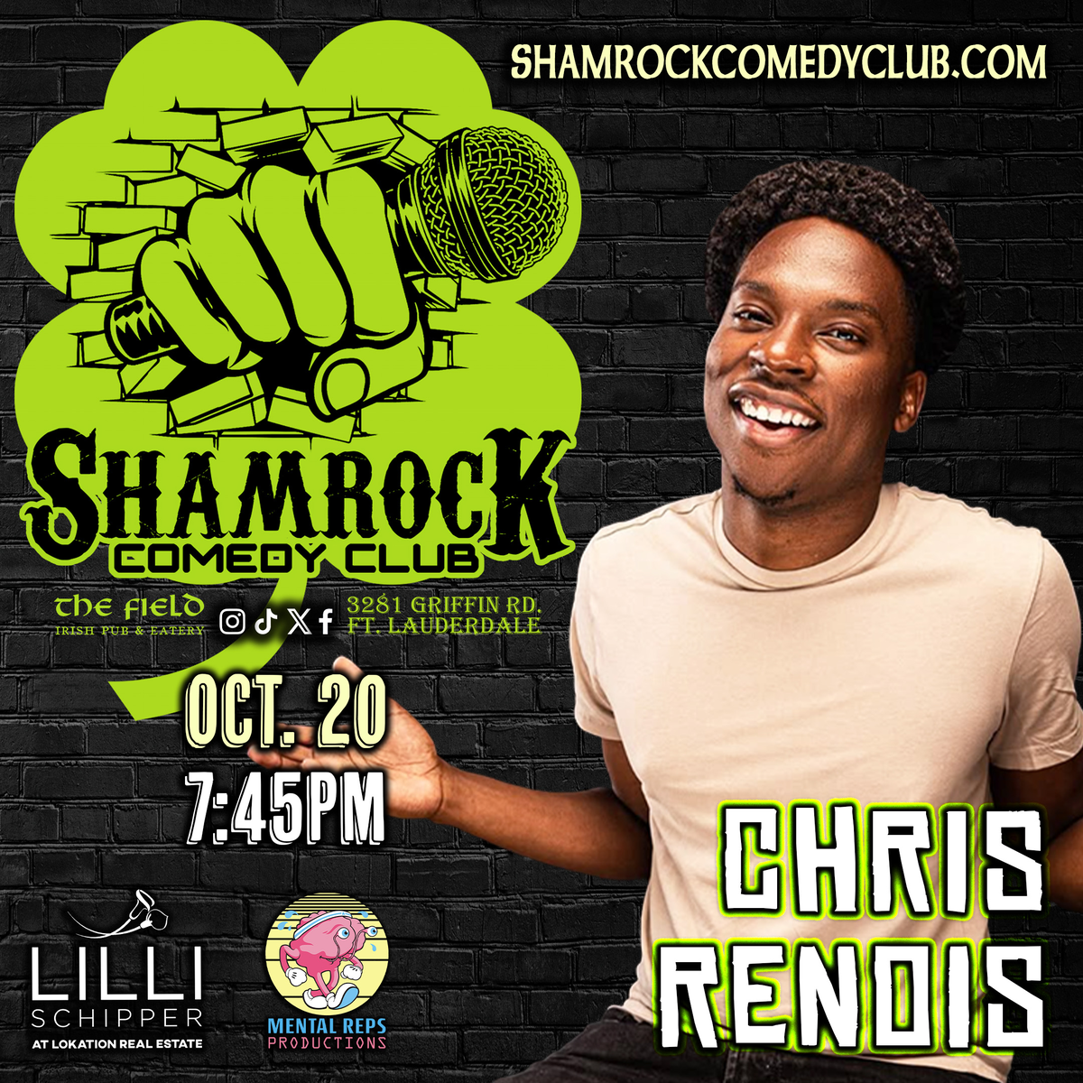 Poster for Chris Renois @ Shamrock Comedy Club