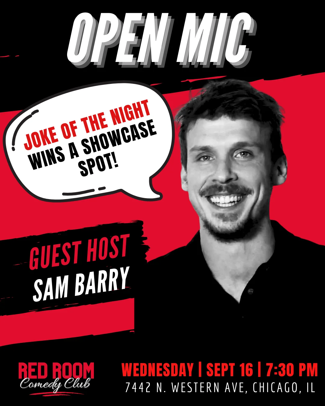 Poster for RED ROOM OPEN MIC