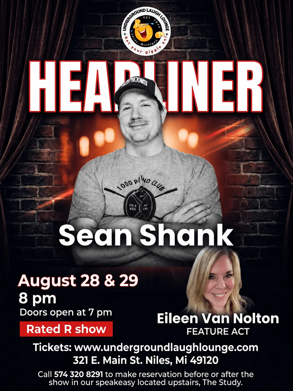 Poster for Sean Shank & Eileen Van Nolton Saturday 8:00 pm Show
