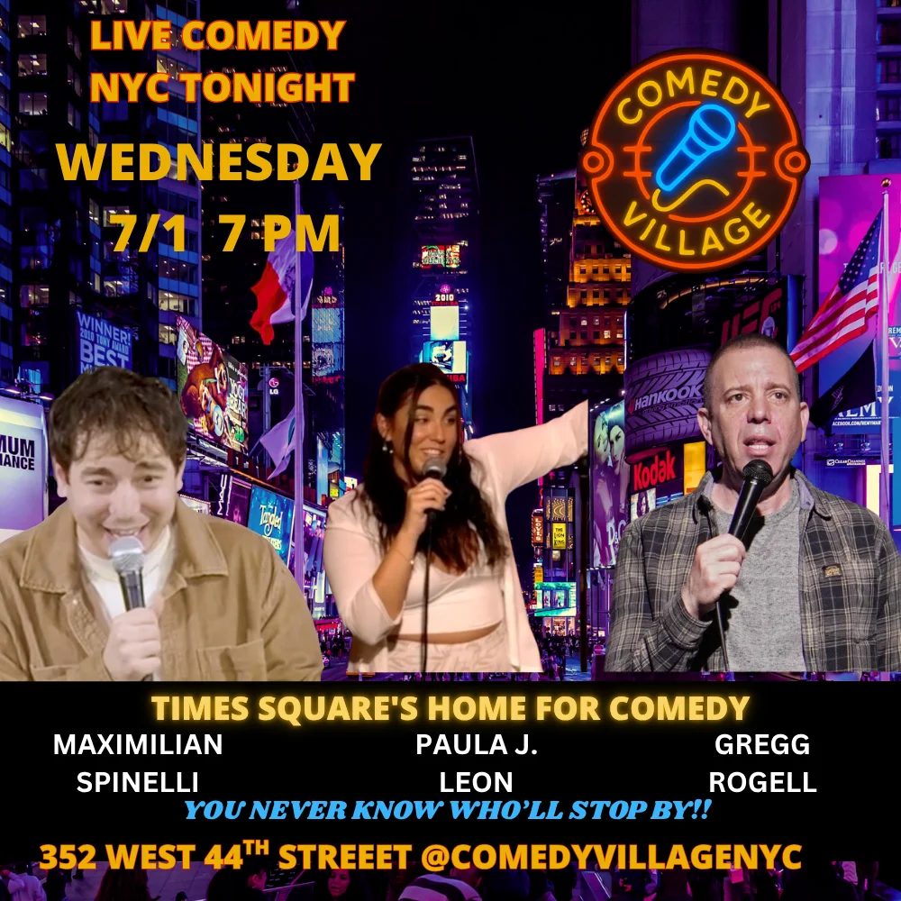 Poster for Times Square Comedy | Wed, July 1st @7 PM
