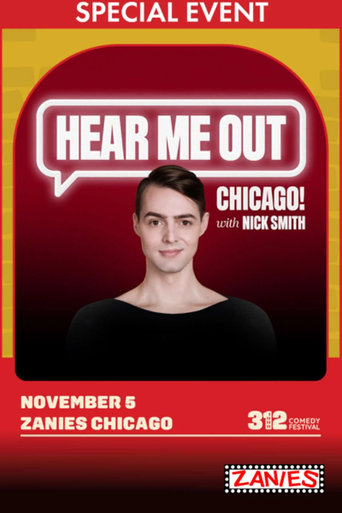 Poster for Hear Me Out with Nick Smith *Special Event*