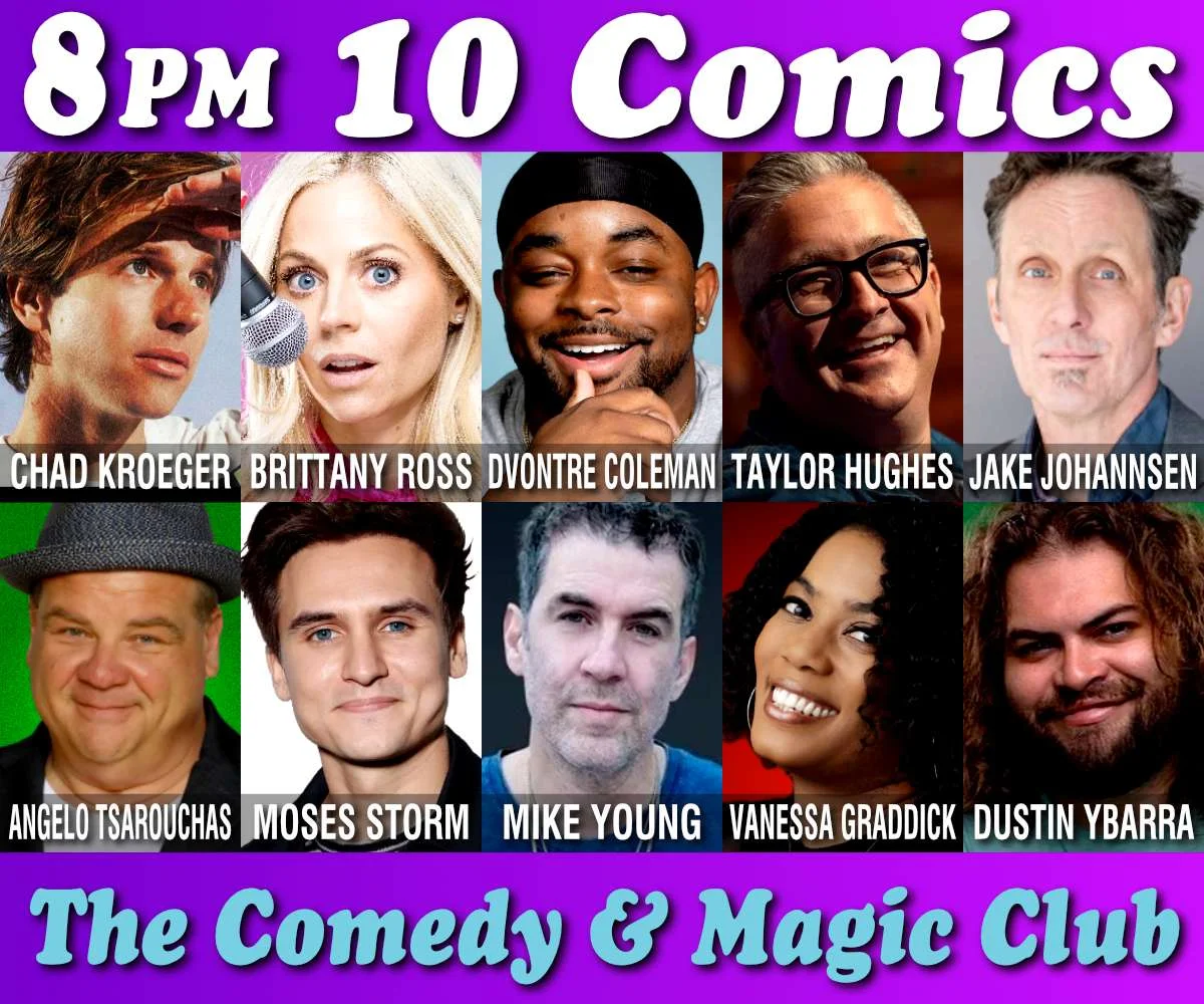 Poster for 10 Comics Show at 8PM