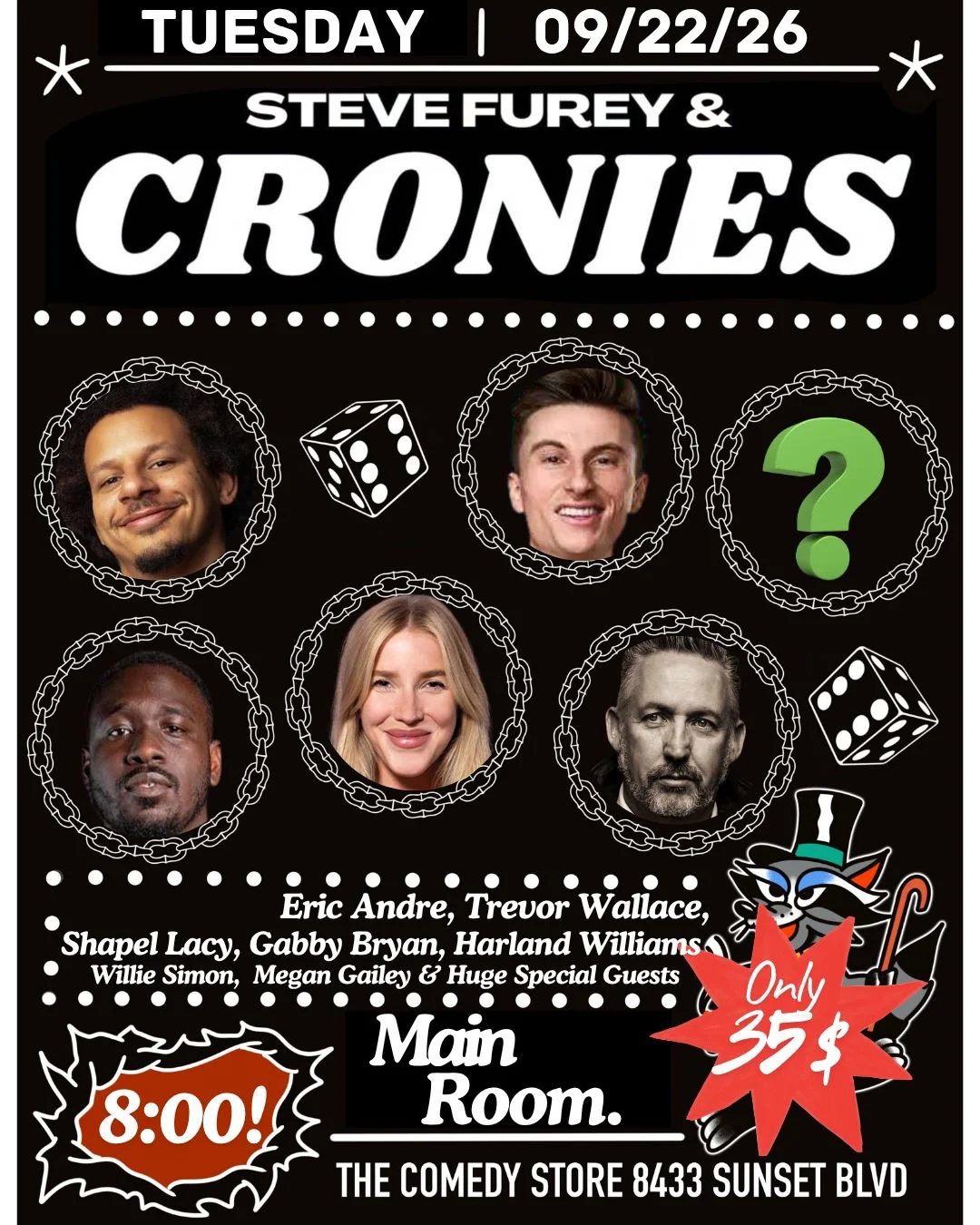 Poster for Steve Furey & Cronies