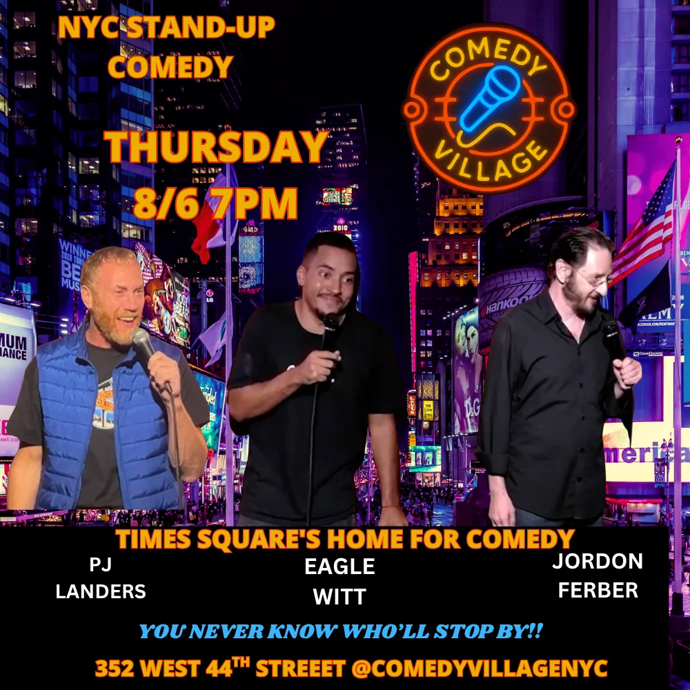 Poster for NYC Stand-Up | Thur, August 6th @7 PM
