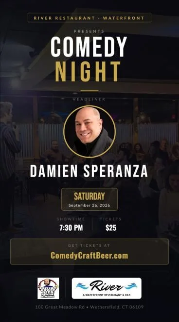 Poster for Comedy Night at Brew Ha Ha at River