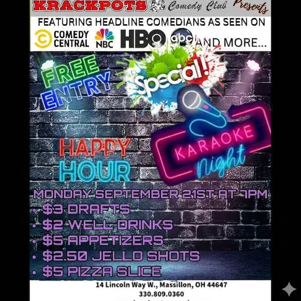Poster for **** SPECIAL EVENT KARAOKE NIGHT **** FREE KARAOKE NIGHT WITH NINA