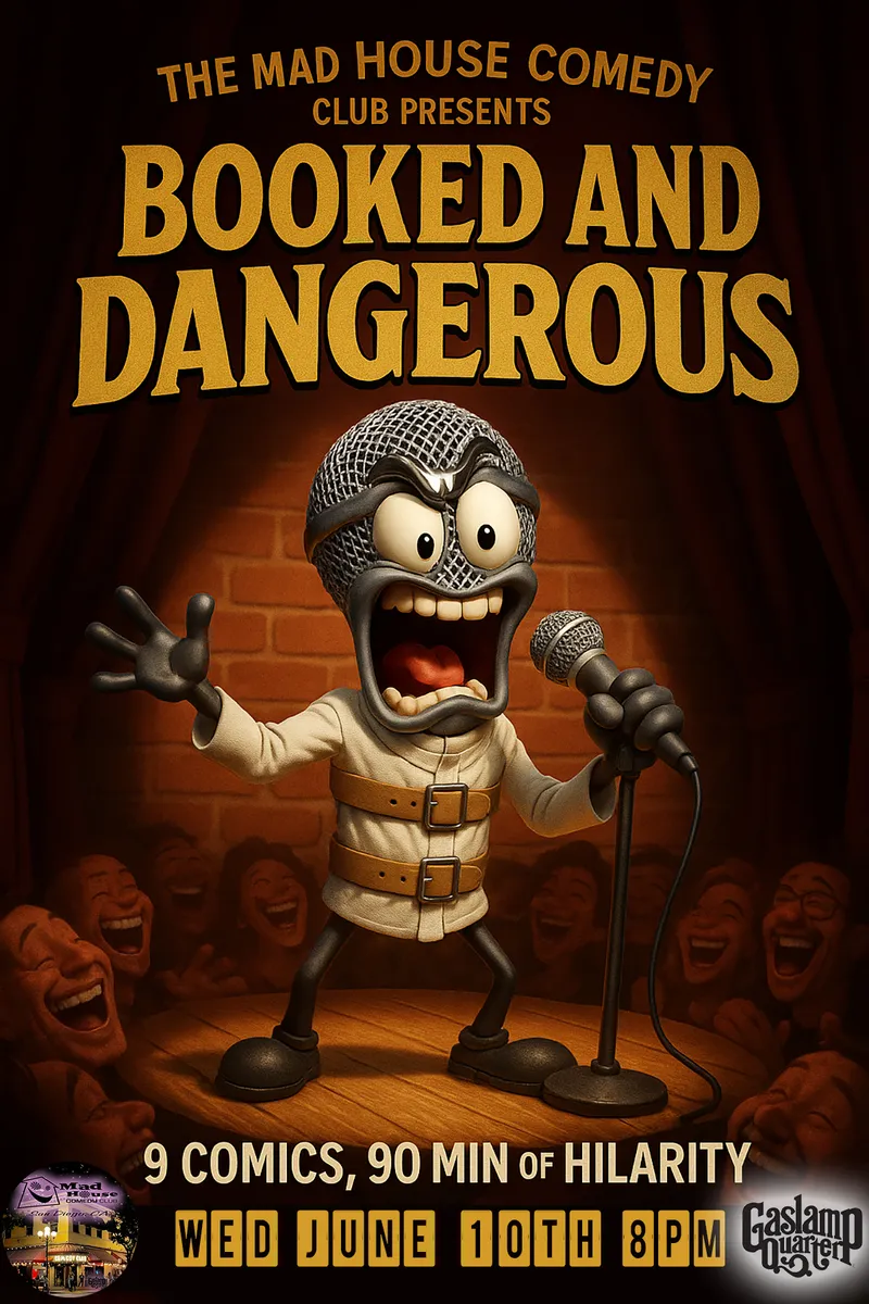 Poster for Its Booked and Dangerous Show! 9 Comics, 90 min of Hilarity!