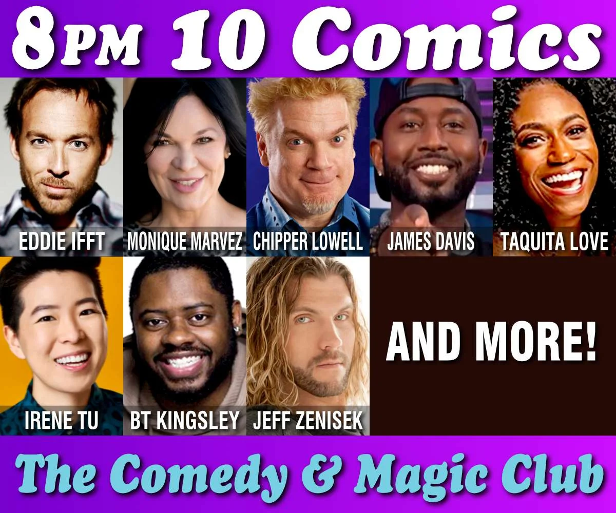 Poster for 10 Comics Show at 8PM