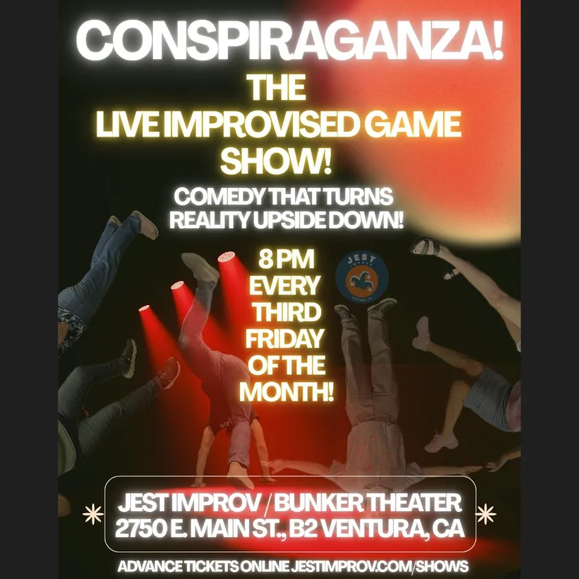 Poster for Jest Improv Presents: Conspiraganza! A Live Improvised Game Show