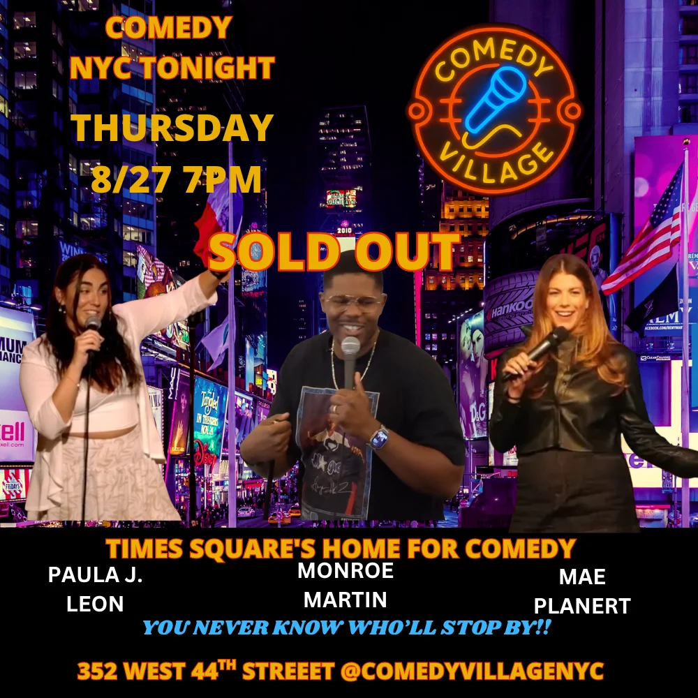 Poster for NYC Stand-Up | Thur, August 27th @7 PM