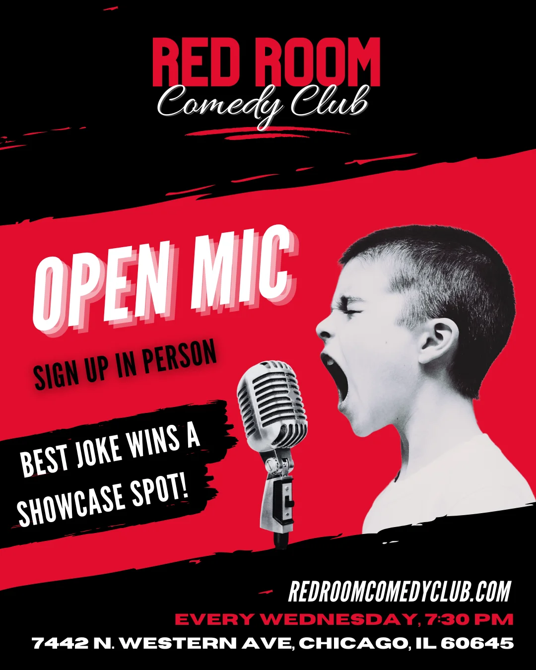 Poster for RED ROOM OPEN MIC