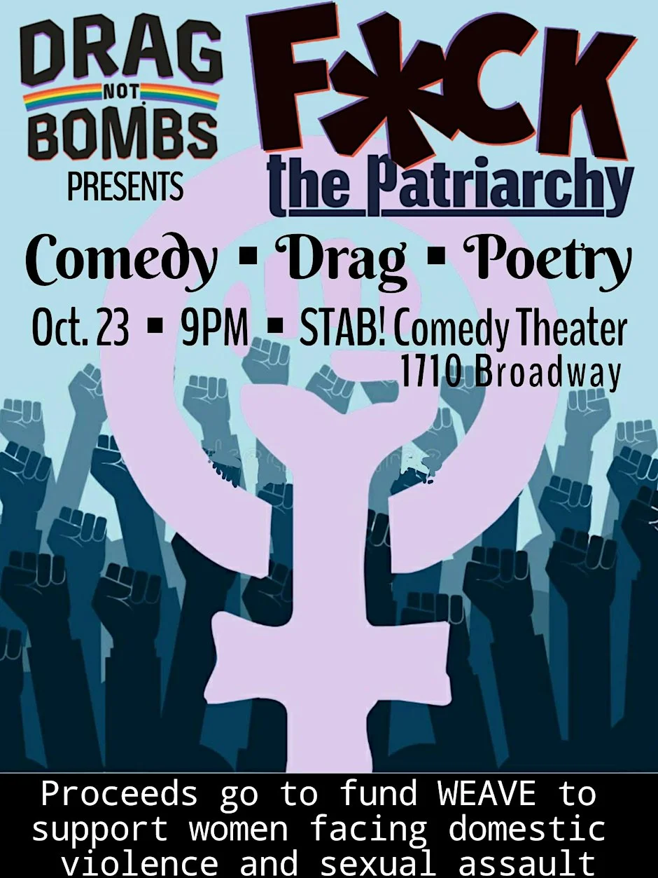 Poster for Drag Not Bombs - Comedy Variety Benefit Show