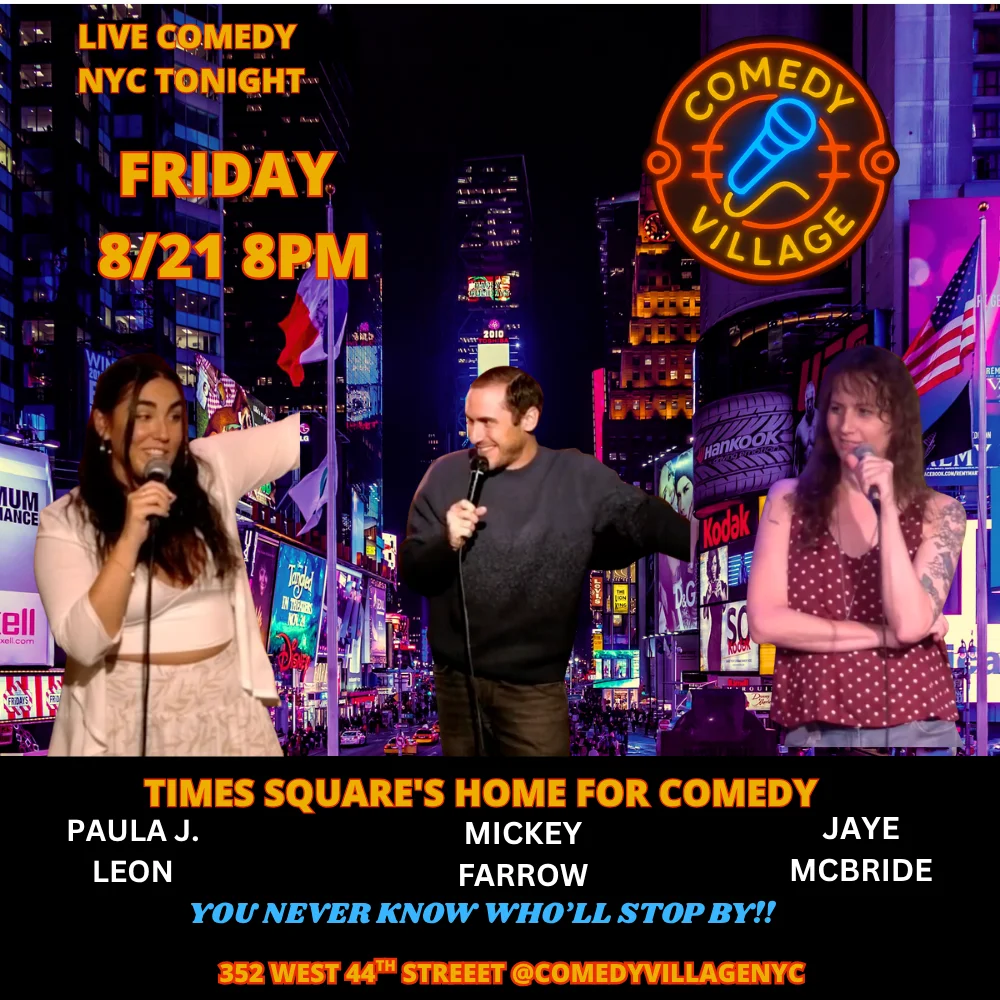 Poster for NYC Stand-Up | Fri, August 21st @8 PM