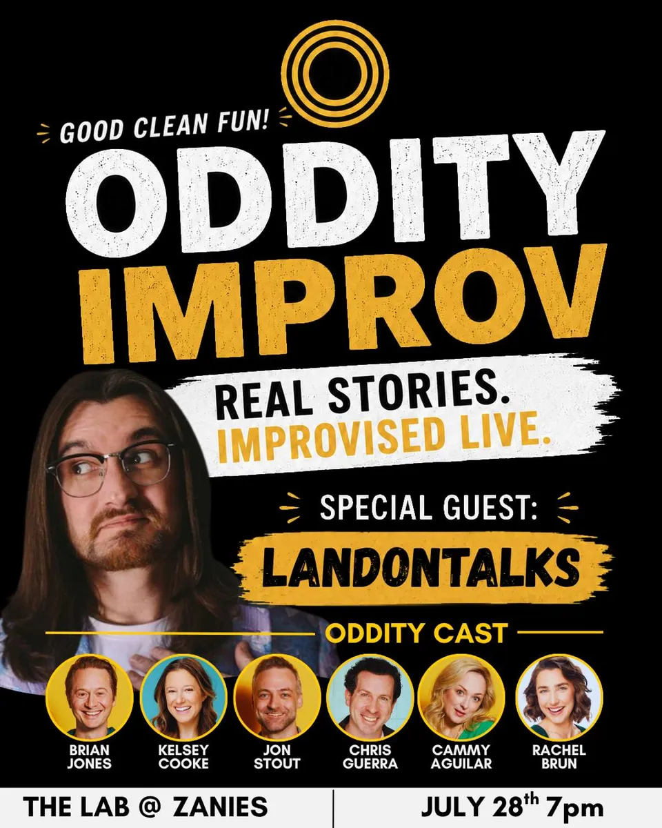 Poster for Oddity Improv: Real Stories. Improvised Live!
