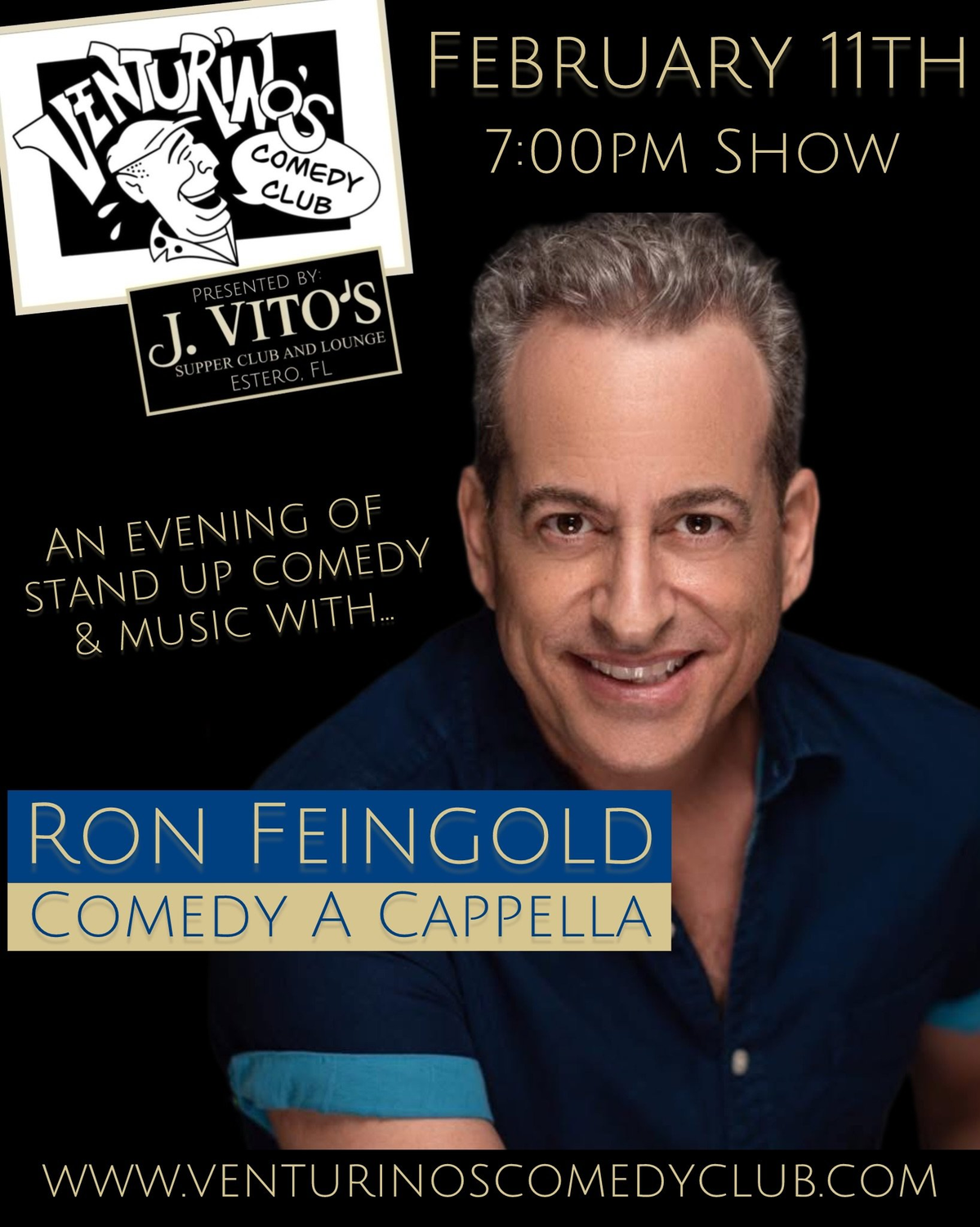 Poster for Ron Feingold "Comedy A Cappella"