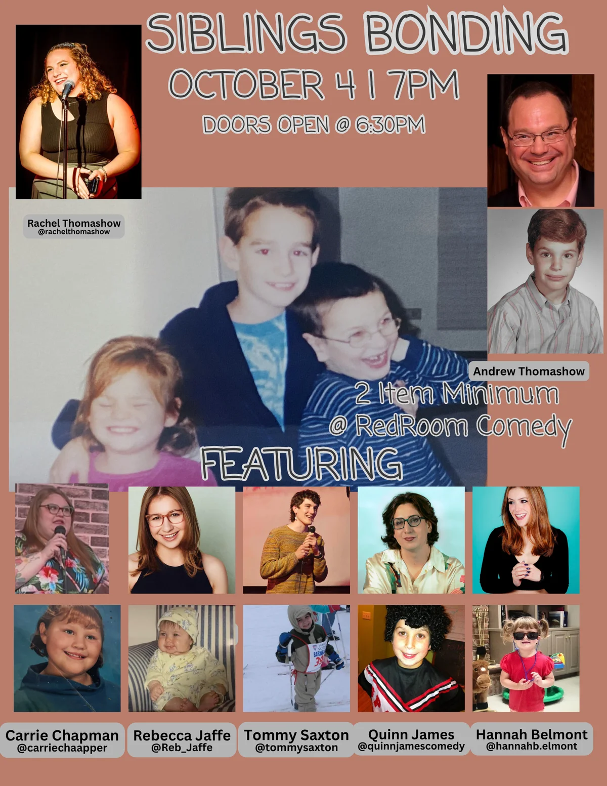 Poster for SIBLING BONDING Comedy Show