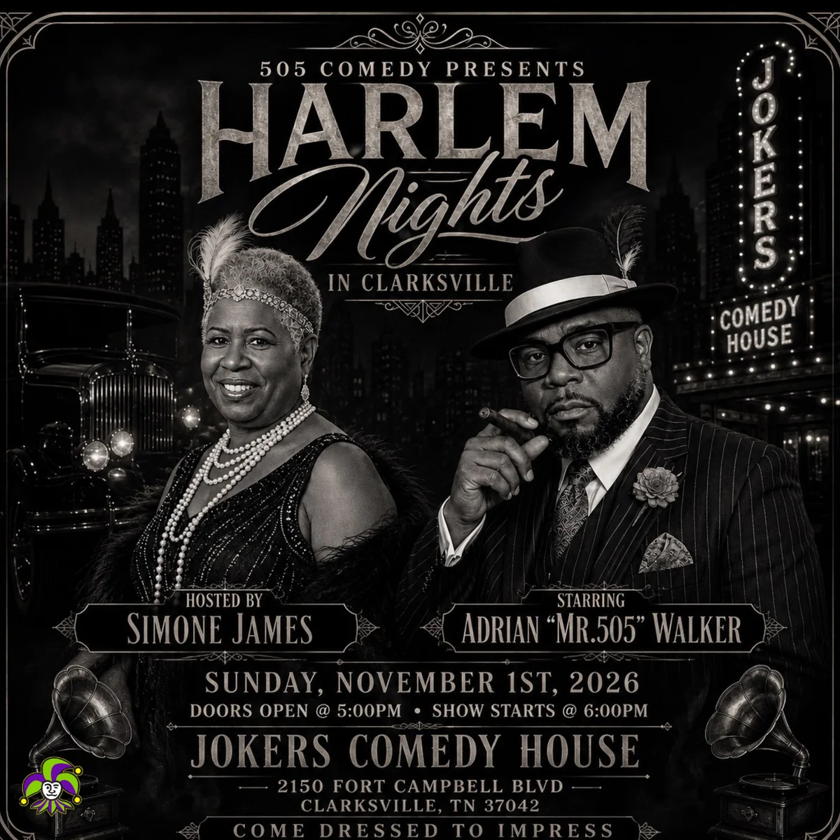 Poster for HARLEM NIGHTS COMEDY IN CLARKSVILLE