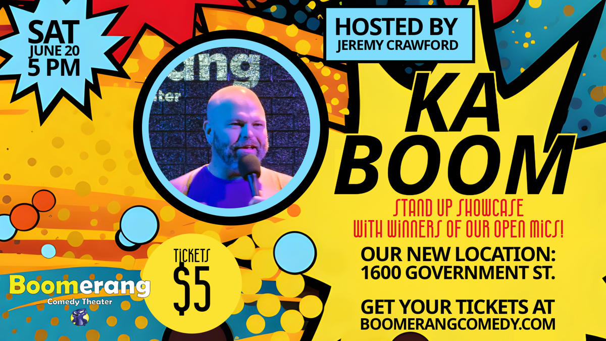 Poster for KA BOOM Stand Up Showcase - June