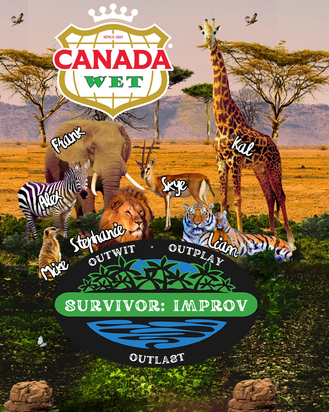 Poster for Canada Wet presents Survivor: Improv