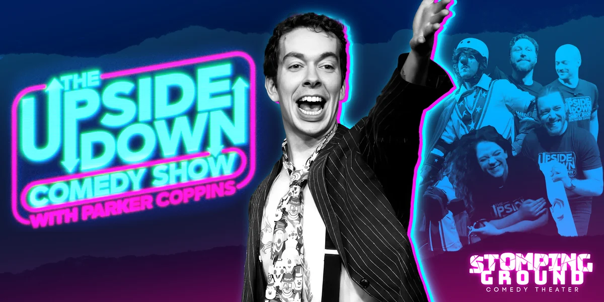 Poster for The Upside Down Comedy Show with Parker Coppins