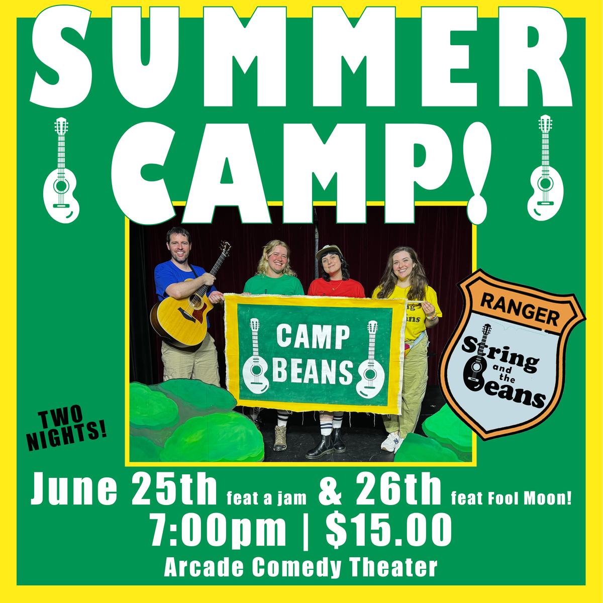Poster for String and The Beans Summer Camp Show