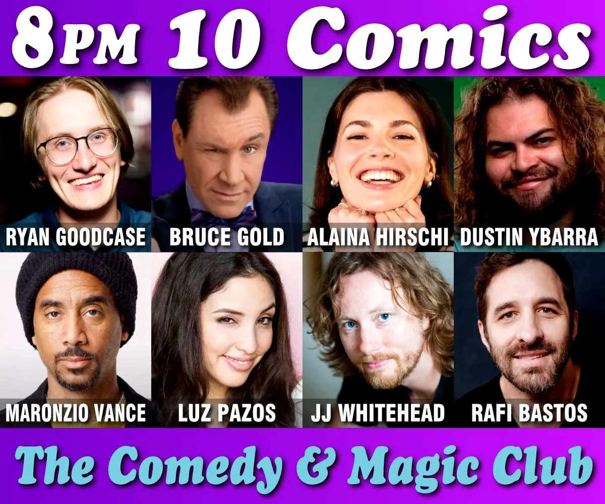 Poster for 10 Comics Show at 8PM