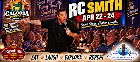 Poster for Caloosa Comedy Nights with Headliner RC Smith