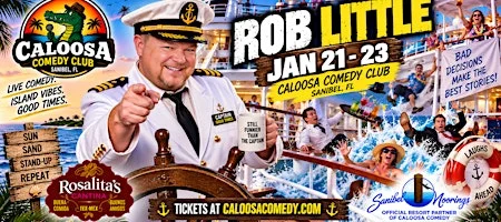 Poster for Caloosa Comedy Nights with Headliner Rob Little