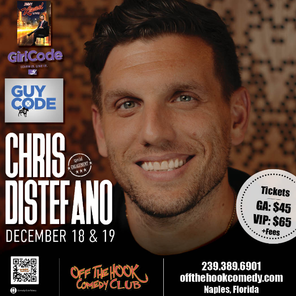 Poster for Comedian Chris Distefano Live in Naples, Florida!