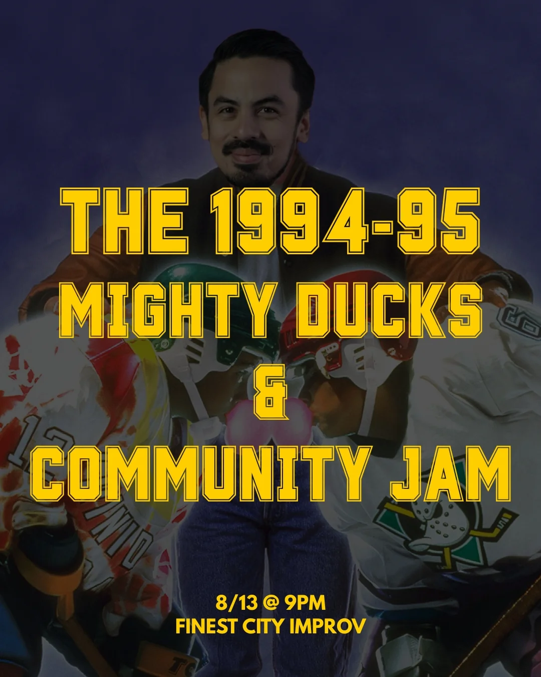 Poster for The 1994-95 Mighty Ducks & Community Jam