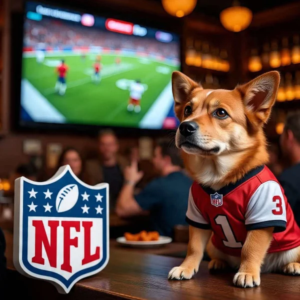 Poster for All Ages NFL Watch Party Sundays/Niners and Raiders games shown