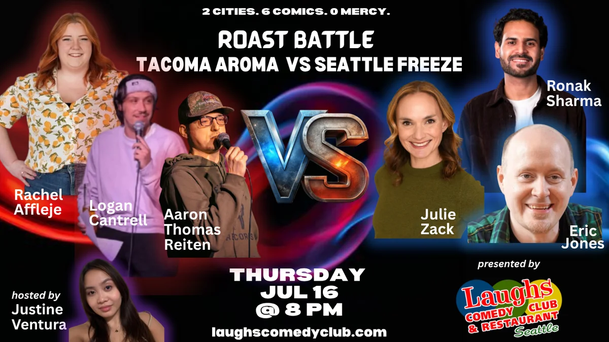 Poster for TACOMA AROMA VS SEATTLE FREEZE: ROAST BATTLE