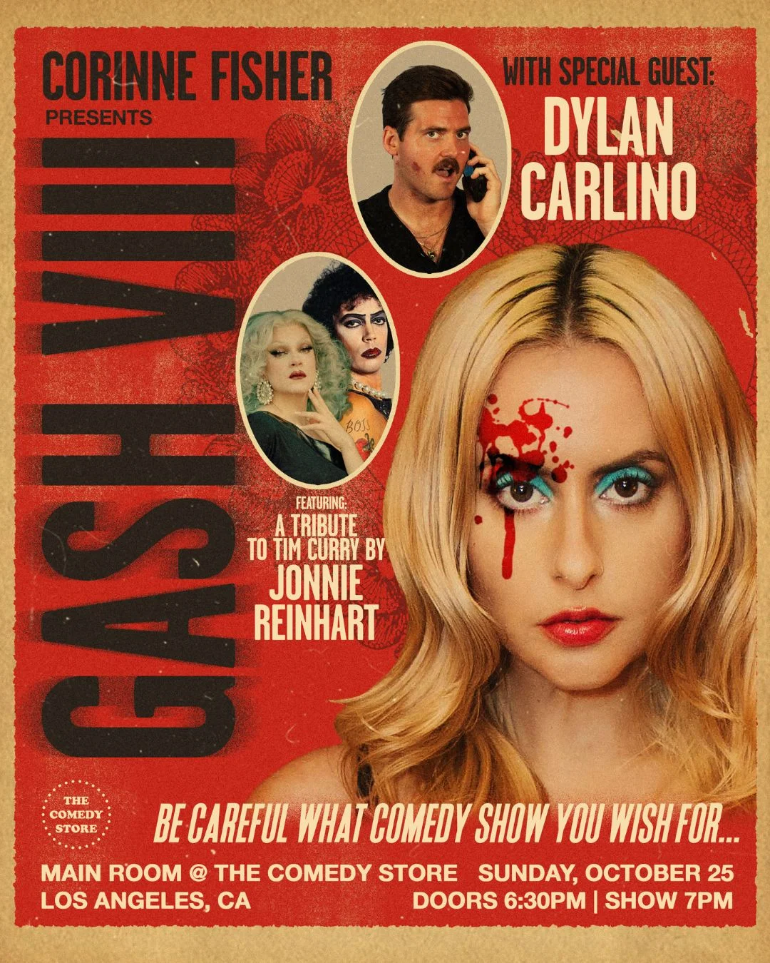 Poster for Corinne Fisher presents GASH
