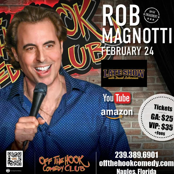 Poster for Comedian Rob Magnotti Live in Naples, Florida!