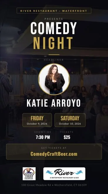 Poster for Comedy Night at Brew Ha Ha at River