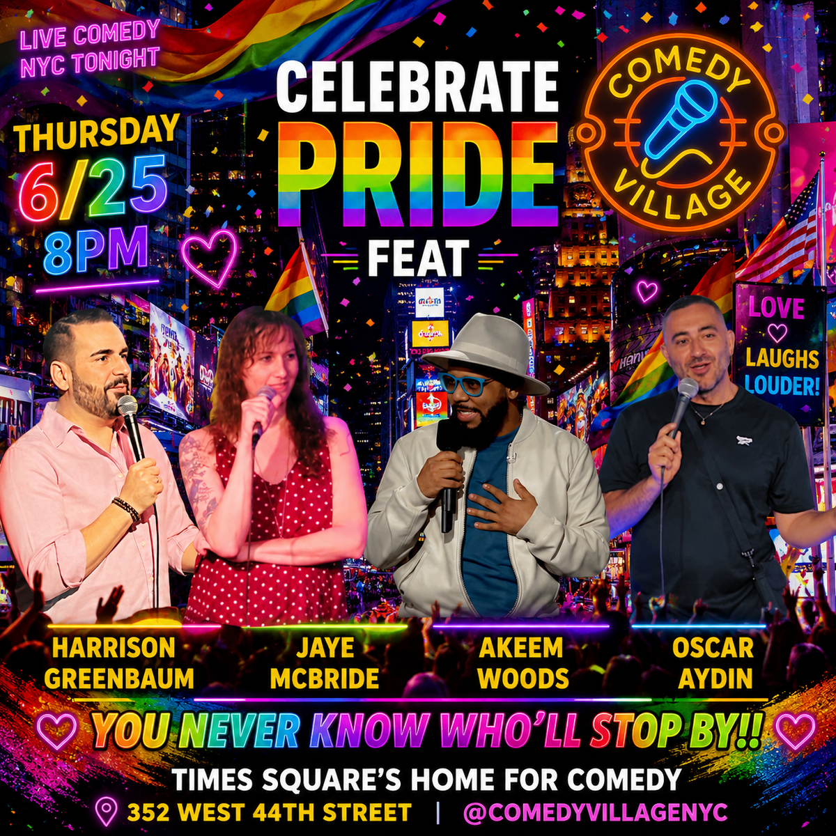 Poster for NYC Stand-Up | Thur, June 25th @8 PM