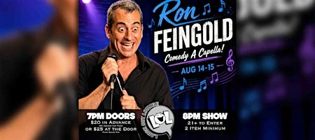 Poster for Ron Feingold's Comedy A Capella!